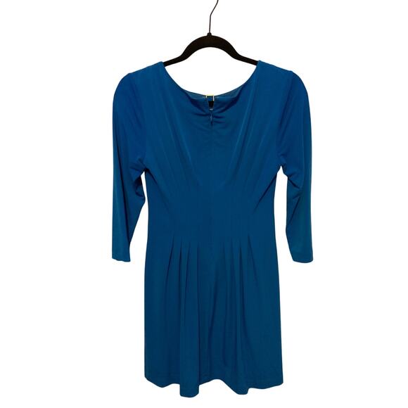 Tahari Petite Peephole Women's Pleated Wrap Dress Modest Special Occasion Mini - Picture 3 of 5